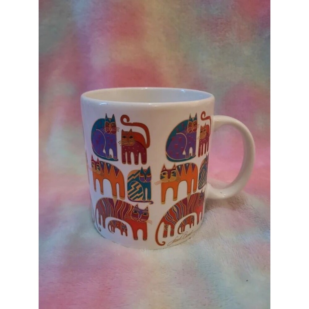 Vintage 1988 Laurel Burch Fantastic Felines Mug 🐱